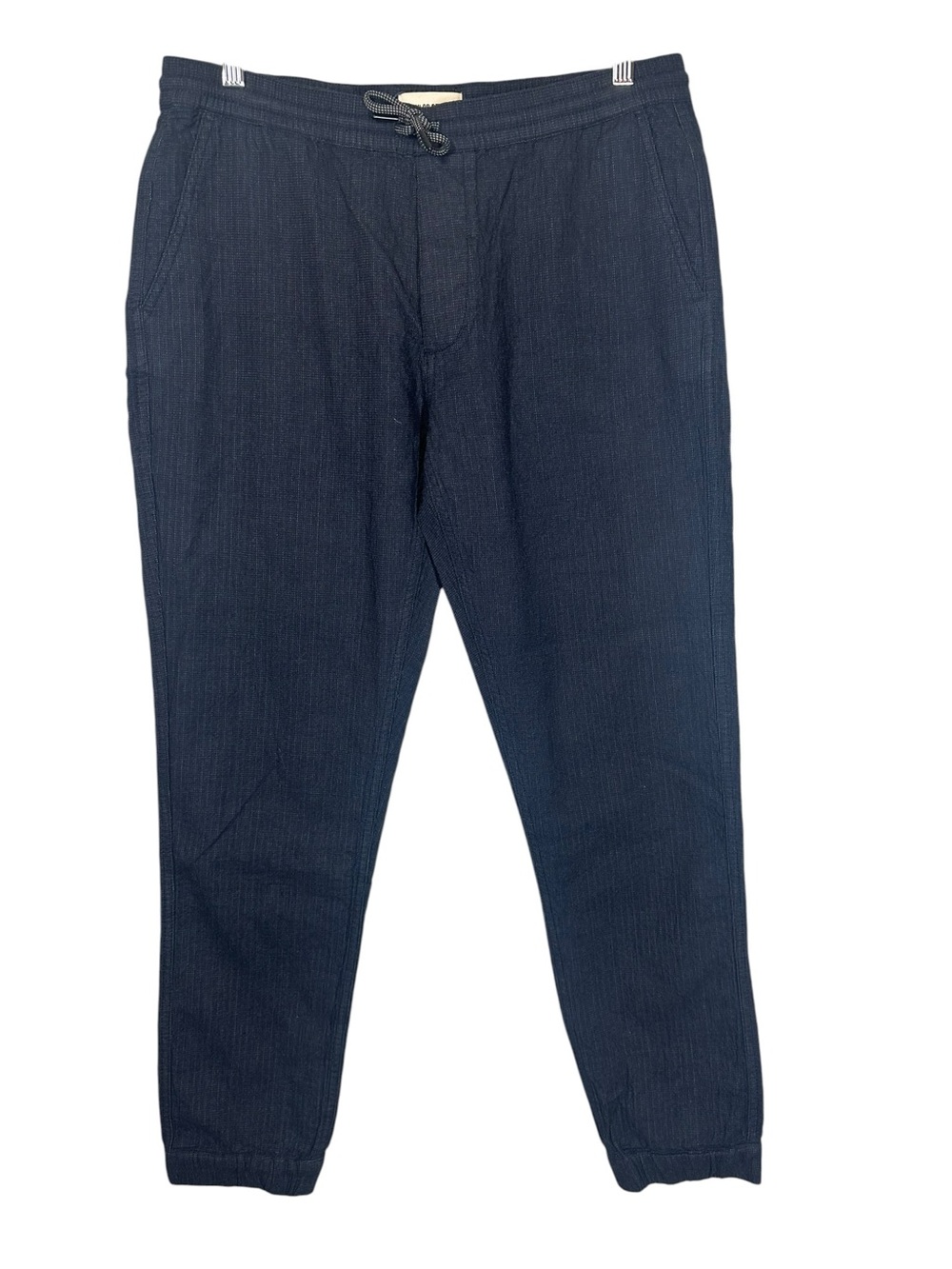 TAYLOR STITCH Men's Medium Navy Blue Elastic Waist Drawstring Pullon Jogger Pant
